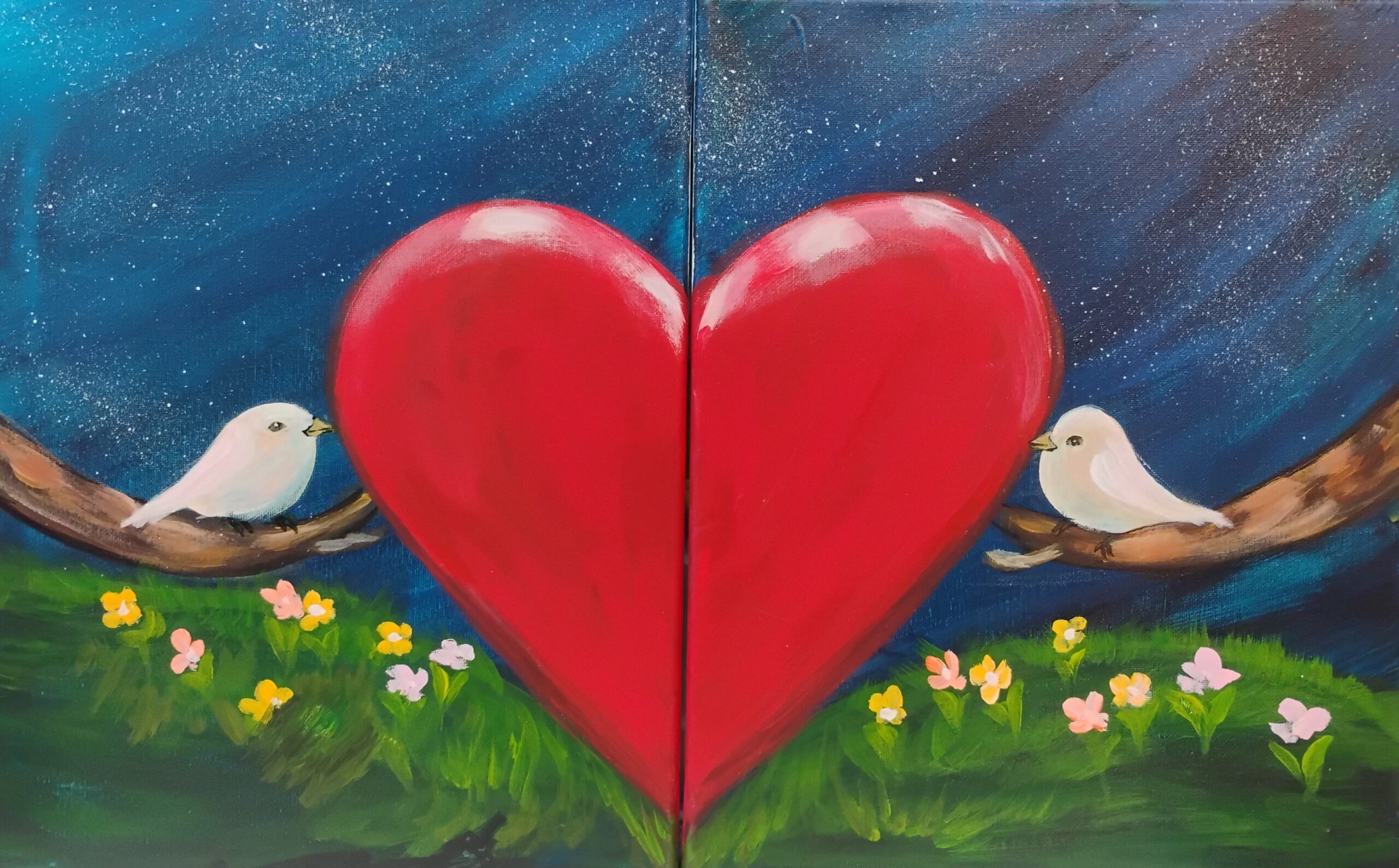 Valentine’s Paint Night: Two Canvases, One Heart
