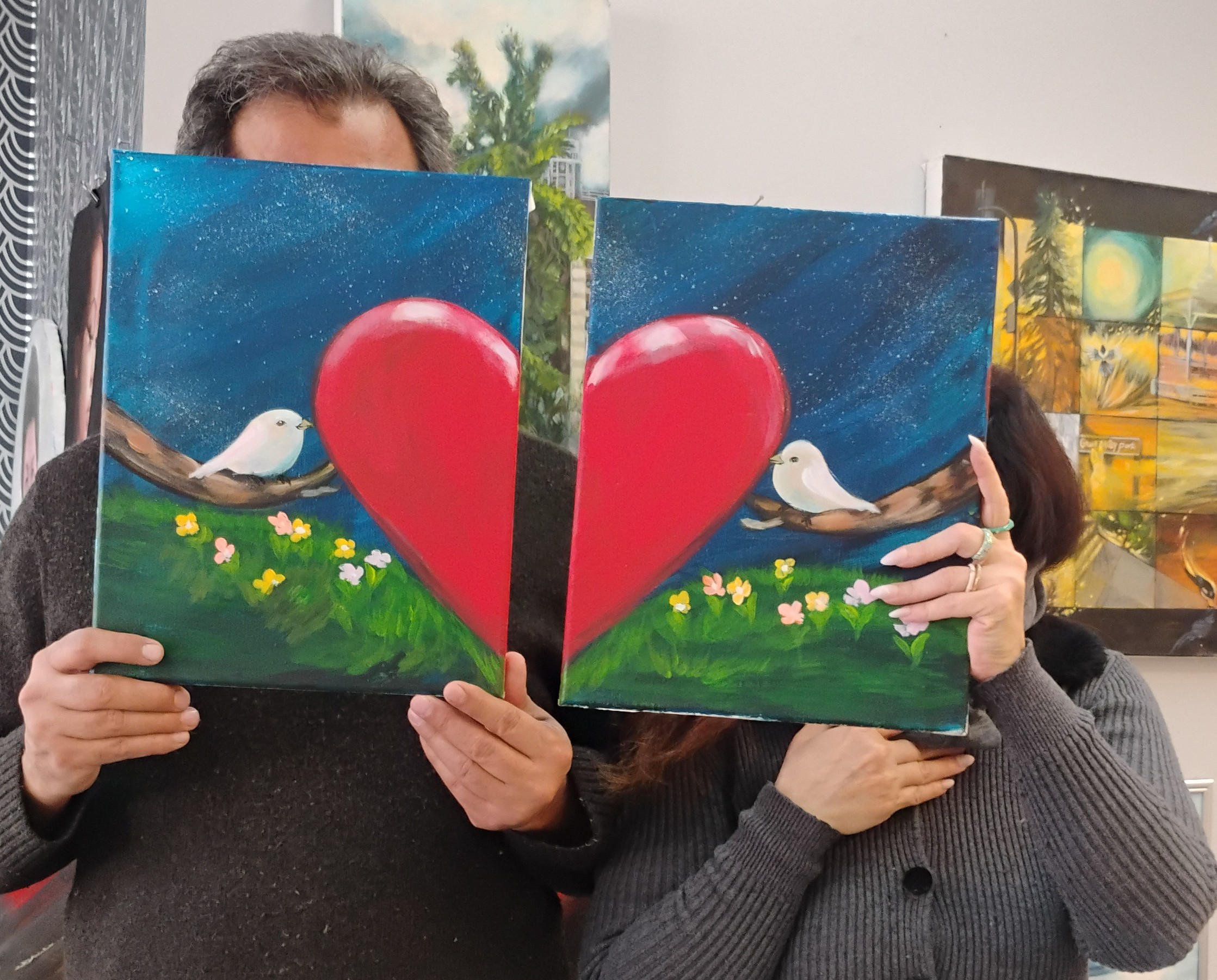 Valentine’s Paint Night: Two Canvases, One Heart